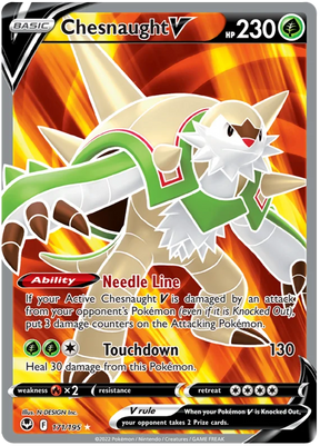 Chesnaught V  Silver Tempest Pokemon Single 171/195