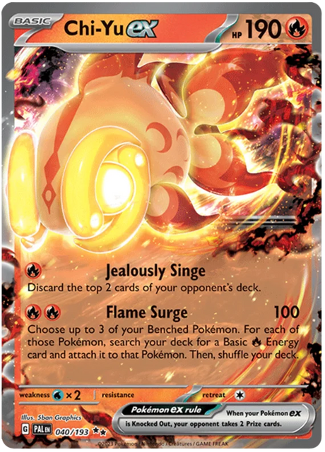 Chi-Yu ex Paldea Evolved Single Pokemon Card
