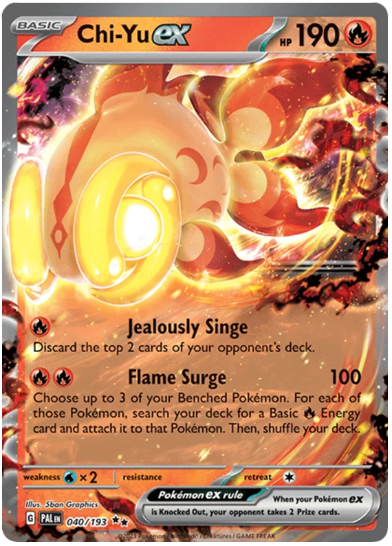 Chi-Yu ex Paldea Evolved Single Pokemon Card