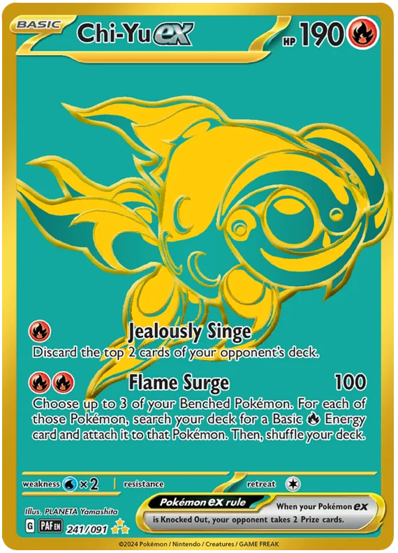 Chi-Yu ex Paldean Fates Pokemon Card Single 241/091