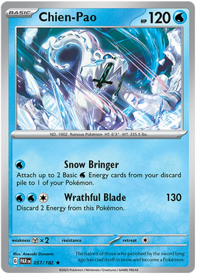 Chien-Pao Paradox Rift Single Pokemon Card 057/182