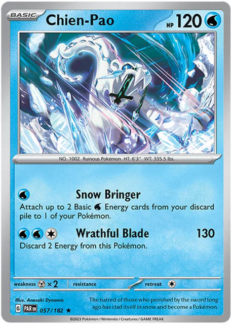 Chien-Pao Paradox Rift Single Pokemon Card 057/182
