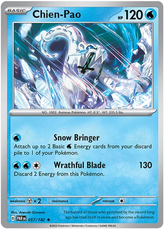 Chien-Pao Paradox Rift Single Pokemon Card 057/182