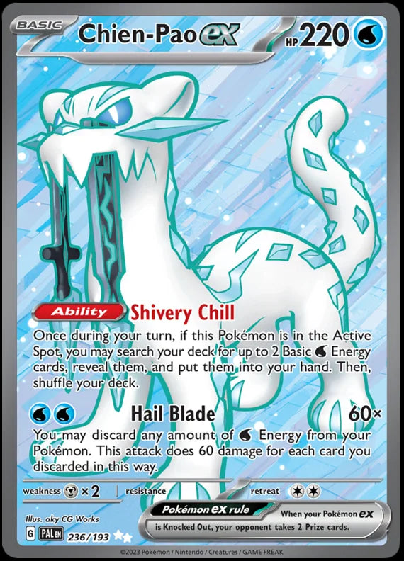 Chien-Pao ex Full Art Paldea Evolved Single Pokemon Card