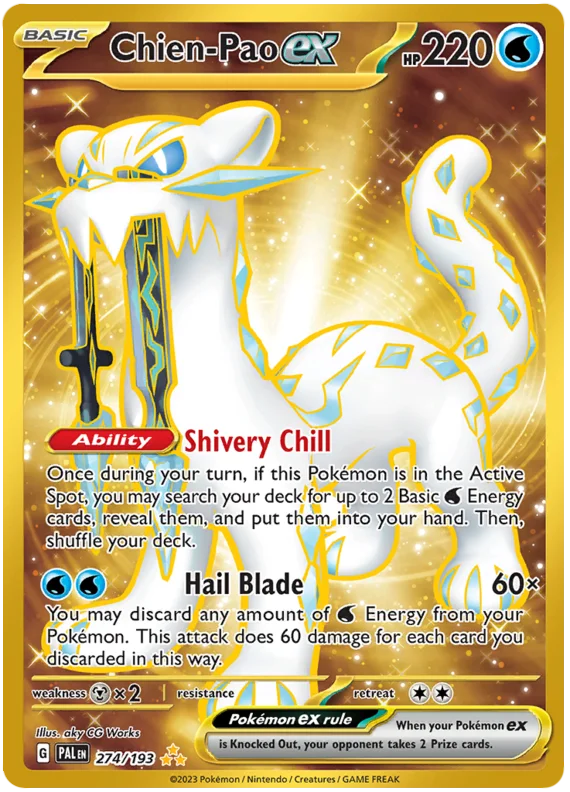 Chien-Pao ex Gold Paldea Evolved Single Pokemon Card