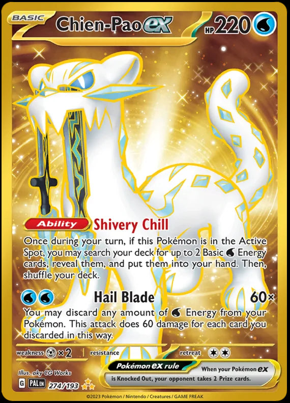 Chien-Pao ex Gold Paldea Evolved Single Pokemon Card
