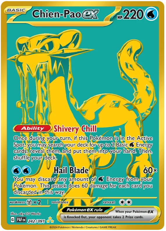 Chien-Pao ex Paldean Fates Pokemon Card Single 242/091