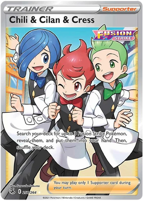 Chili & Cilan & Cress Fusion Strike Pokemon Card Singles 258/264