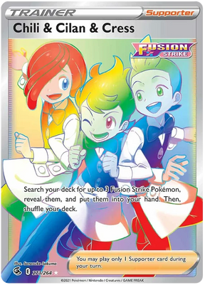 Chili & Cilan & Cress Fusion Strike Pokemon Card Singles 273/264