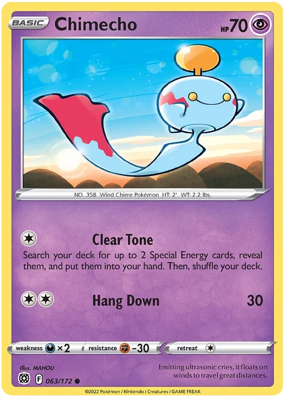 Chimecho Brilliant Stars Pokemon Card Singles 063/172