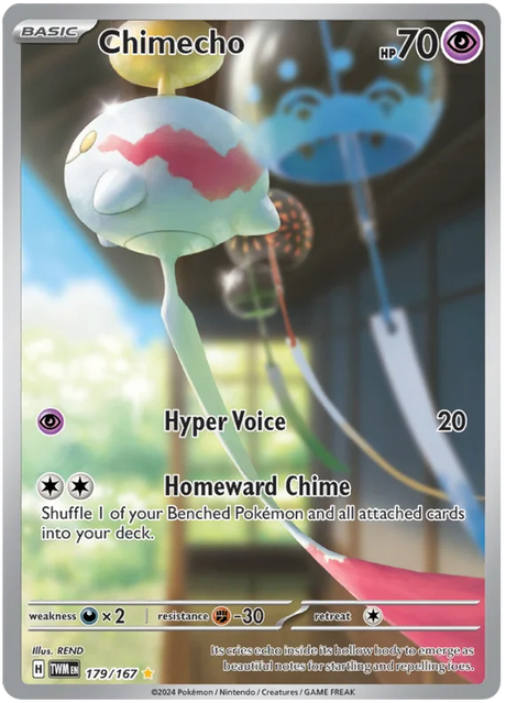 Chimecho (Illustration Rare) Twilight Masquerade Pokemon Single 179/167