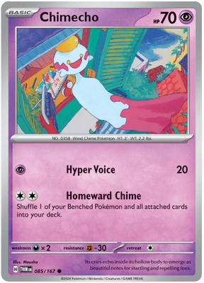 Chimecho Twilight Masquerade Pokemon Single 085/167
