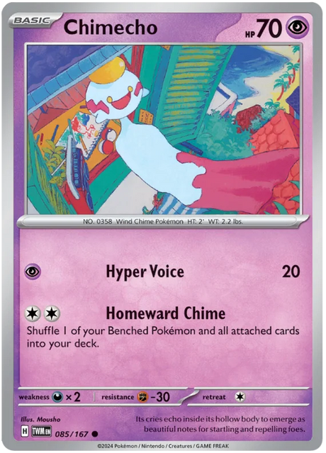Chimecho Twilight Masquerade Pokemon Single 085/167