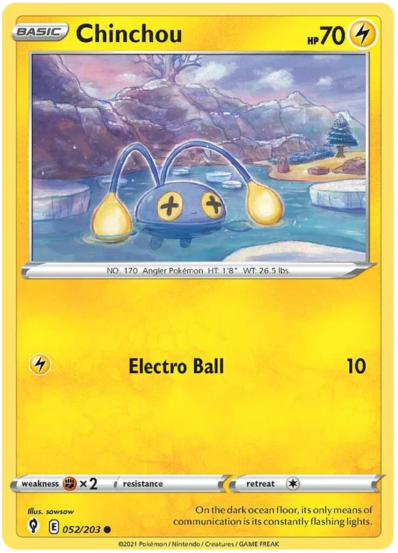 Chinchou 052/203 - Pokemon TCG Evolving Skies card