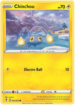 Chinchou 052/203 - Pokemon TCG Evolving Skies card