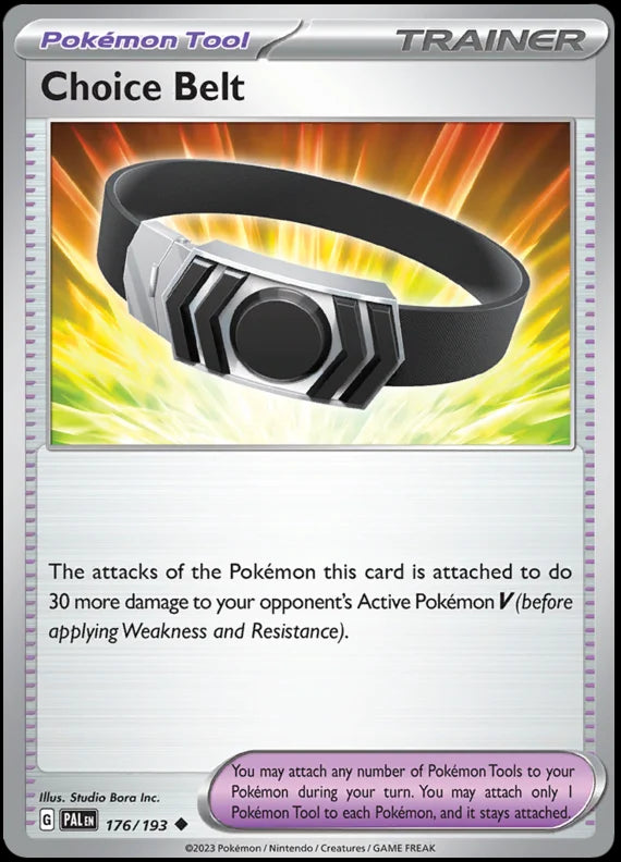 Choice Belt Paldea Evolved Single Pokemon Card