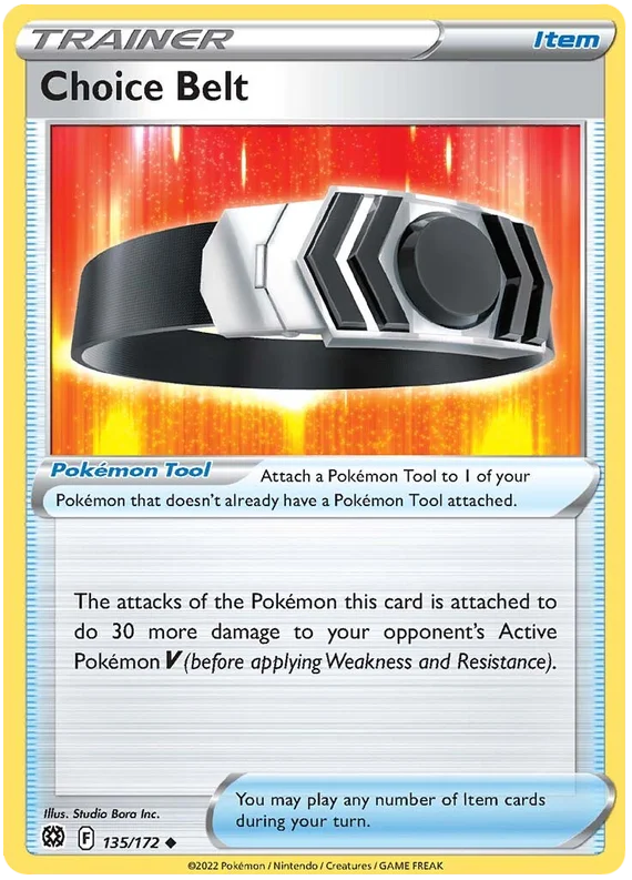 Choice Belt Brilliant Stars Pokemon Card Singles 135/172