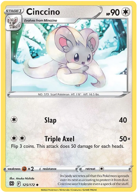Cinccino Brilliant Stars Pokemon Card Singles 125/172