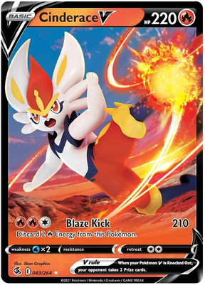 Cinderace V Fusion Strike Pokemon Card Singles 043/264