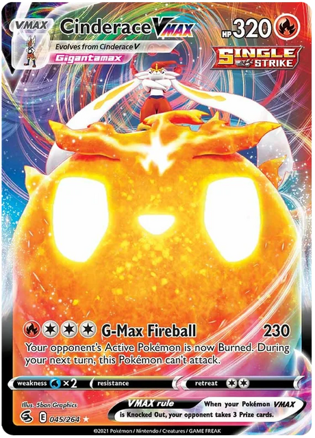 Cinderace VMAX Fusion Strike Pokemon Card Singles 045/264