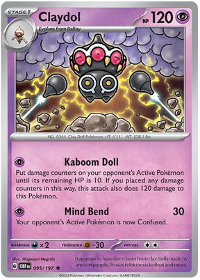 Claydol Obsidian Flames Single Pokemon Card
