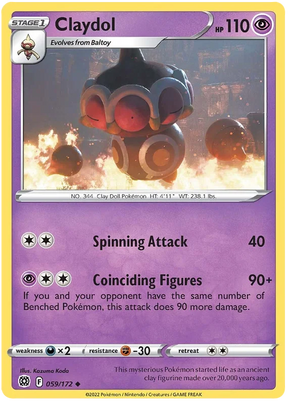 Claydol Brilliant Stars Pokemon Card Singles 059/172