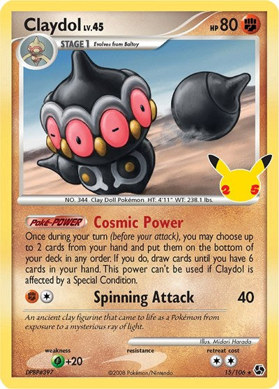 Claydol Celebrations Classic Collection Pokemon Card Single 15/106