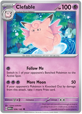 Clefable 151 Single Pokemon Card
