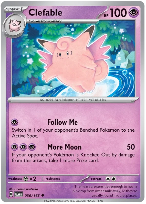 Clefable 151 Single Pokemon Card