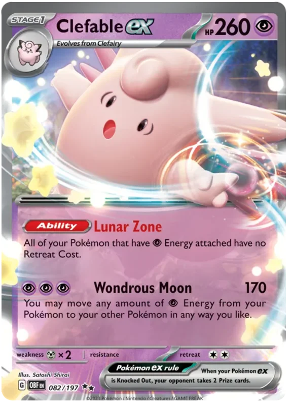 Clefable ex Obsidian Flames Single Pokemon Card