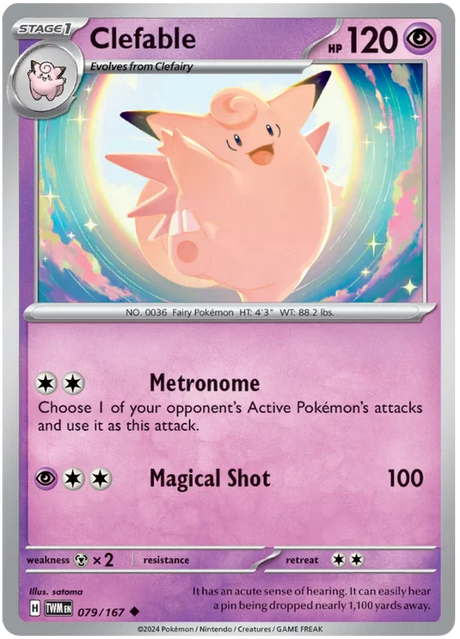 Clefable Twilight Masquerade Pokemon Single 079/167