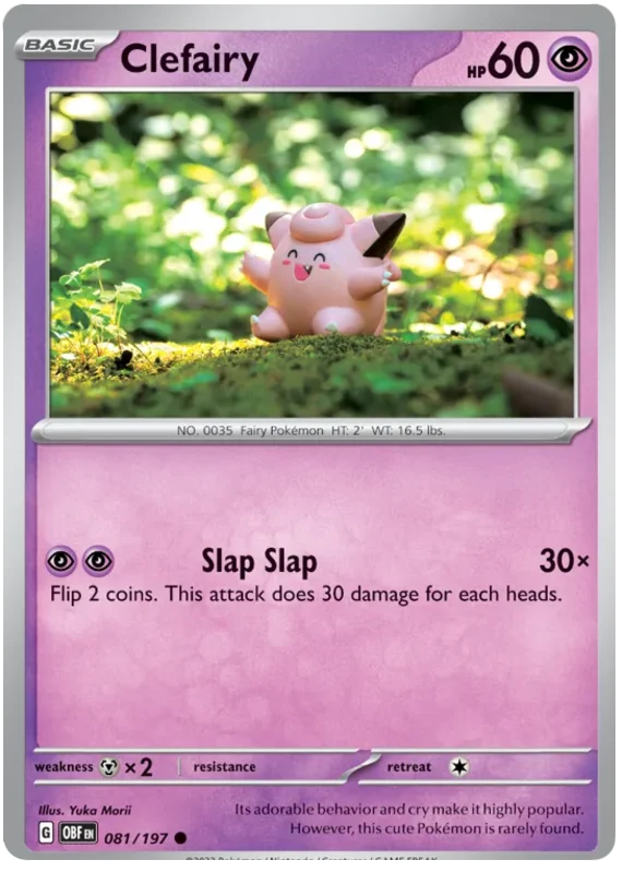 Clefairy Obsidian Flames Single Pokemon Card