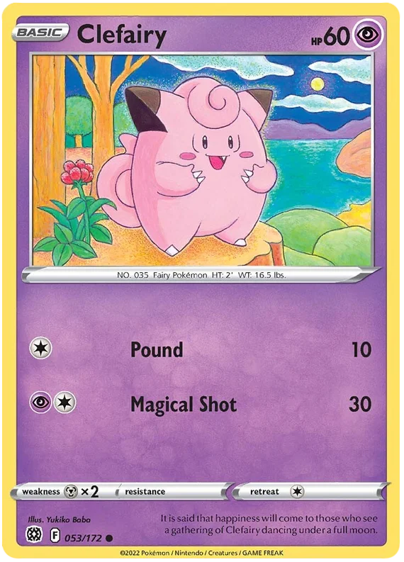 Clefairy Brilliant Stars Pokemon Card Singles 053/172