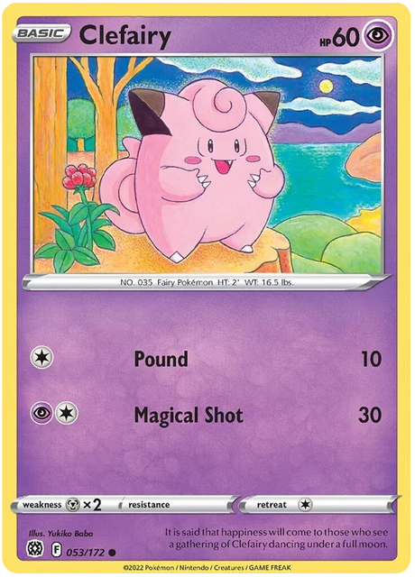 Clefairy Brilliant Stars Pokemon Card Singles 053/172