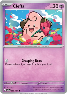 Cleffa Obsidian Flames Single Pokemon Card