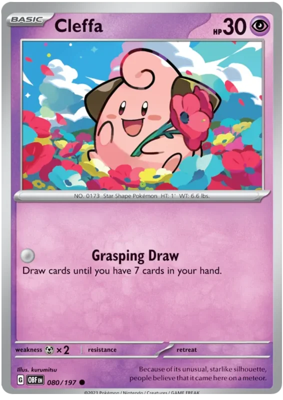 Cleffa Obsidian Flames Single Pokemon Card
