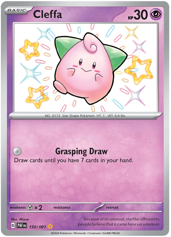 Cleffa Paldean Fates Pokemon Card Single 150/091