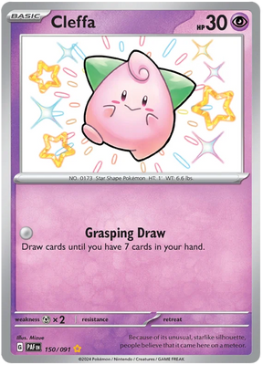 Cleffa Paldean Fates Pokemon Card Single 150/091