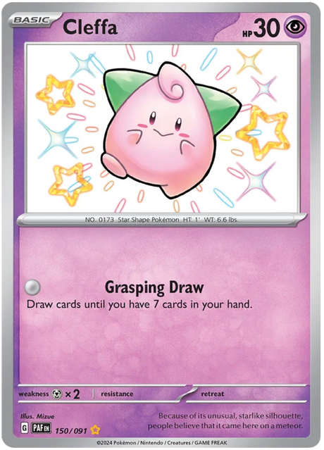 Cleffa Paldean Fates Pokemon Card Single 150/091