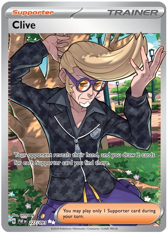 Clive Paldean Fates Pokemon Card Single 227/091