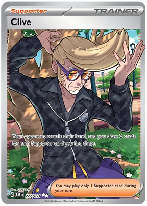 Clive Paldean Fates Pokemon Card Single 227/091