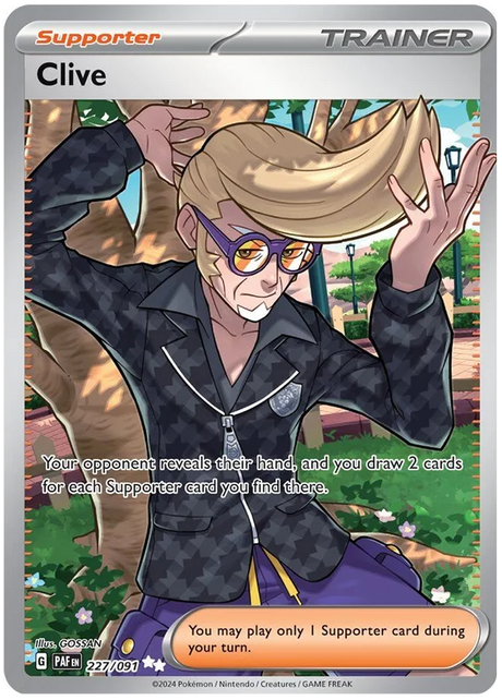 Clive Paldean Fates Pokemon Card Single 227/091