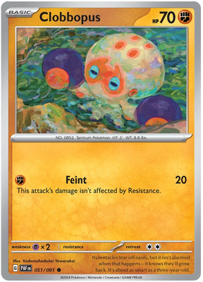 Clobbopus Paldean Fates Pokemon Card Single 051/091