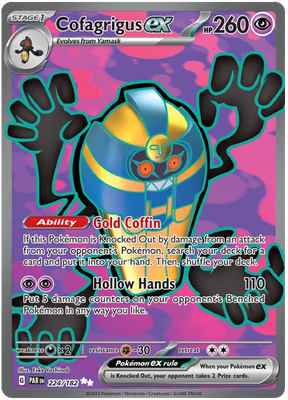 Cofagrigus ex Full Art Paradox Rift Single Pokemon Card 224/182