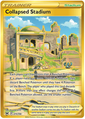 Collapsed Stadium (Secret) Lost Origin Pokemon Single Card 215/196