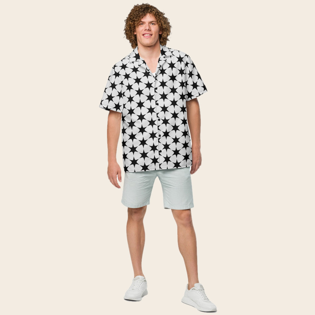Pokemon Colorless Type Button Up Shirt Modeled