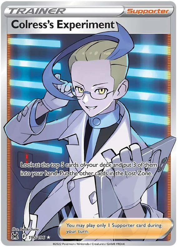 Colress's Experiment (Full Art) Lost Origin Pokemon Single Card 190/196