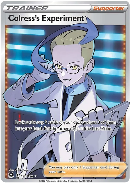 Colress's Experiment (Full Art) Lost Origin Pokemon Single Card 190/196