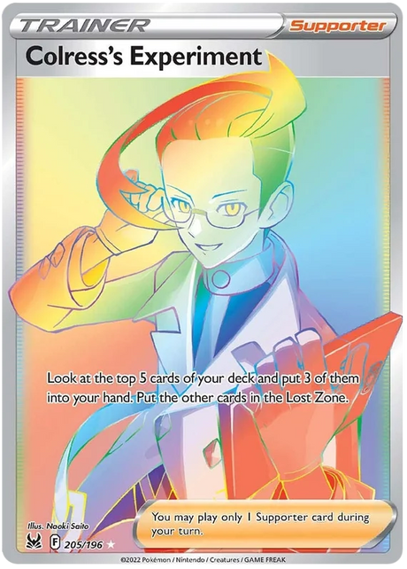 Colress's Experiment (Secret) Lost Origin Pokemon Single Card 205/196