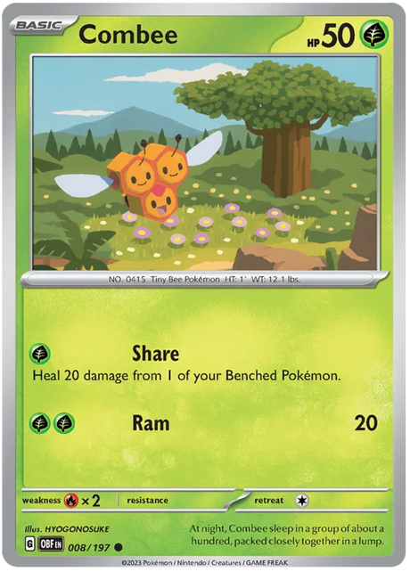 Combee Obsidian Flames Single Pokemon Card